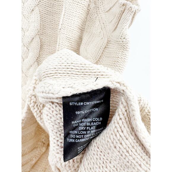 SANCTUARY Sweater Size M NEW Cable Vest Creamy Oat Sleeveless - Picture 5 of 5
